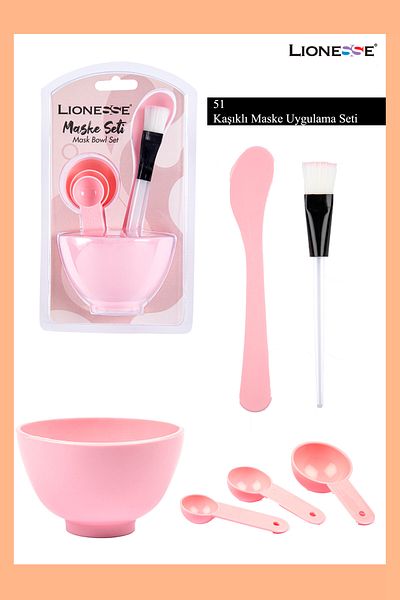 Lionesse Mask Set 51 – Mixing Bowl, Application Brush, Measuring Spoon