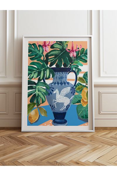 HOMEPACK Single Wooden Framed Painting One Piece Poster Painting Tk/1031