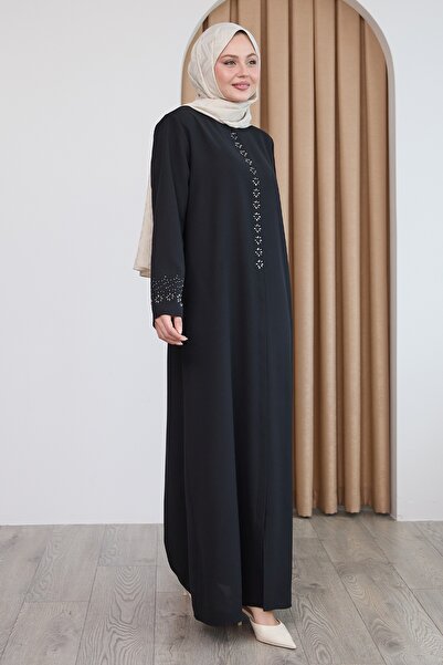 InStyle Black Ferace with Daisy Stone