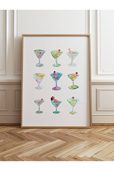 HOMEPACK Tekli Ahşap Çerçeveli Tablo Tek Parça Poster Tablo TK/1015