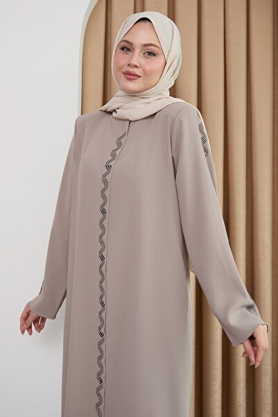 InStyle Бежева фату з візерунком у вигляді спіральних каменів