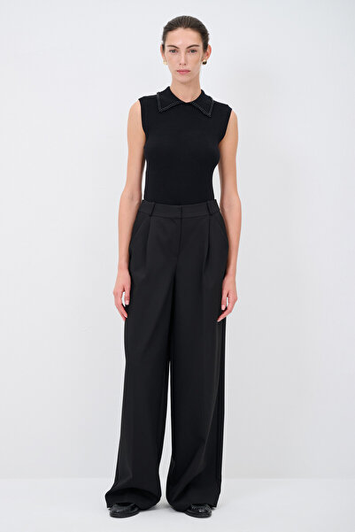 adL Çift Pileli Bol Paça Pantolon