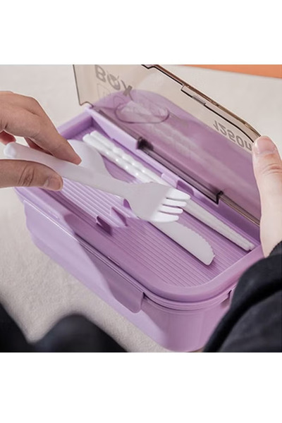 COOYA Portable Food-grade Plastic Lunch Box, Microwave Sealed Bento Box Children's Adult Food Storage