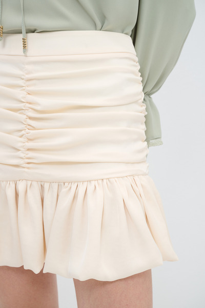 adL Büzgü Detaylı Tafta Etek