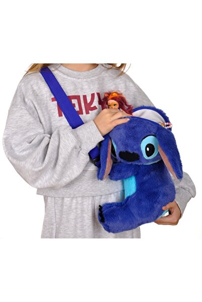 toysme Stitch Peluş Çanta-Anahtarlık HEDİYELİ Sevimli Ikonik Mavi Tasarım