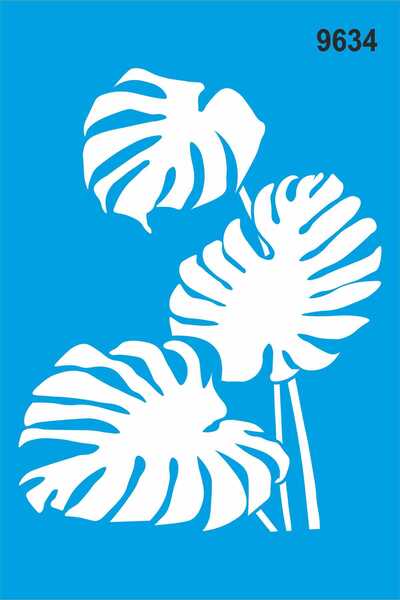 StencilSepeti Yapraklar - Stencil Boyama Şablonu 20x30