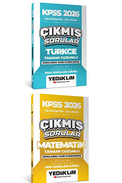 Yediiklim Yayınları KPSS 2026 Ortaöğretim Ön Lisans GY Konularına Göre Düzenl...