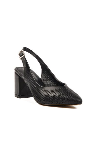 Pierre Cardin PC-54727 Z Μαύρο Γυναικείο Βραδινό Φόρεμα Παπούτσια Stiletto