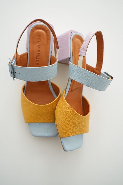 selinshoes Pantofi de damă cu toc din piele naturală Mimbo de culoare liliac