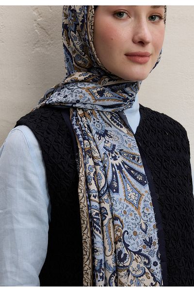 Fresh Blue Elegan Shawl