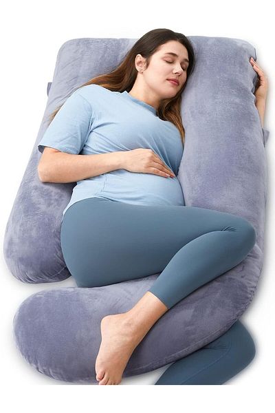 COOYA Pregnancy Pillows for Sleeping,U Shaped Full Body Maternity Pillow with Removable Cover