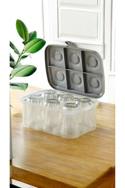 Bayev Practical 6-Compartment Tea Cup Carrying Apparatus Container