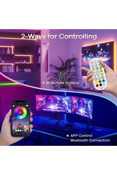 COOYA LED Neon Rope,16.4ft/5m RGB Dimmable Waterproof 12V LED Strip Light,Music Sync,Remote,App Control