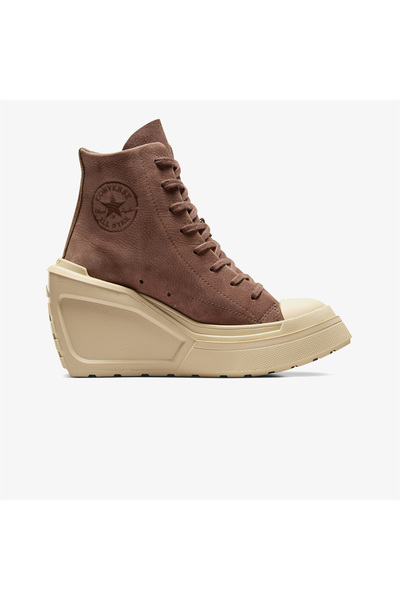 Converse Chuck 70 De Luxe Wedge Kadın Kahverengi Deri Platform Sneaker