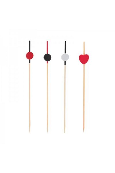 FİVE Set 4x100 tepuse din bambus pentru aperitive, Gala, 12 cm