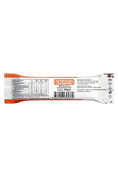 Fellas Yüksek Protein Bar - Portakal & Kakao 45g X 12 Adet