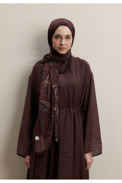 Fresh Dark Bohemıan Desen Şal Bordo