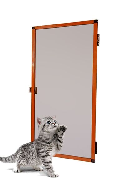 Kamataş Yırtılmaz Menteşeli Pencere Kedi Sinekliği (PET TÜL) Kahverengi 70x13...