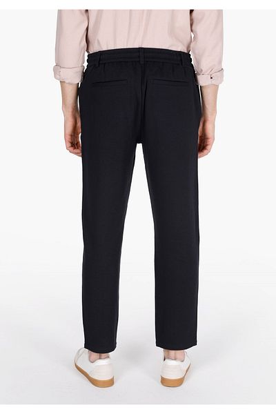 Colin's Regular Fit Mid Waist Straight Leg Men's Navy Blue Trousers