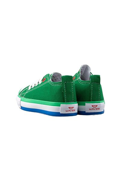 Liger Unisex Boys Girls Kids Linen Short Convers Model Lace-Up Sports Shoes GREEN