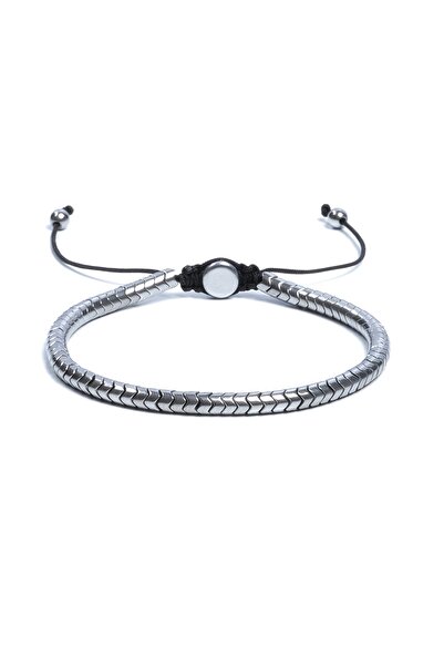 Sırlı Taş Delmor Silver Bileklik / Hematit