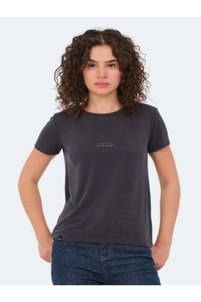 Slazenger Paytons Kadın Kısa Kol T-shirt - Slazenger - Siyah - ST00107-Siyah-M