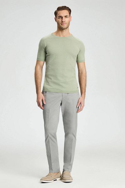 Hemington Crew Neck Green Giza Cotton Knitwear T-Shirt