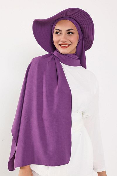 Aisha's Design عمامة شال عملية مع قبعة فيونكة خلفية قابلة للإزالة، SS-2A