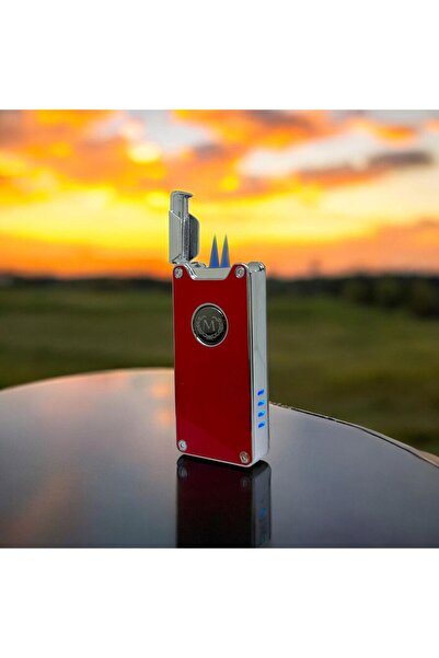 Myon Paris Myon 2 Pürmüz Alev Pilli Şarjlı Puro Çakmağı Kırmızı