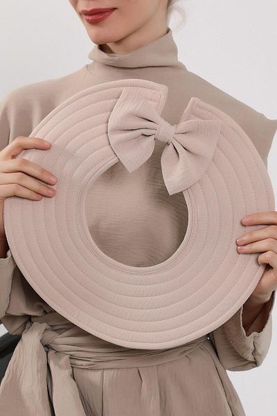 Aisha's Design Practical Shawl Turban with Detachable Bow Hat on the Back,Ss-2A