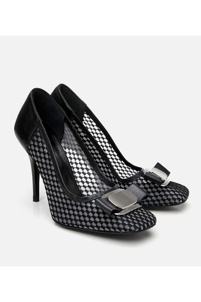Hotiç Women's Black Mesh Stiletto