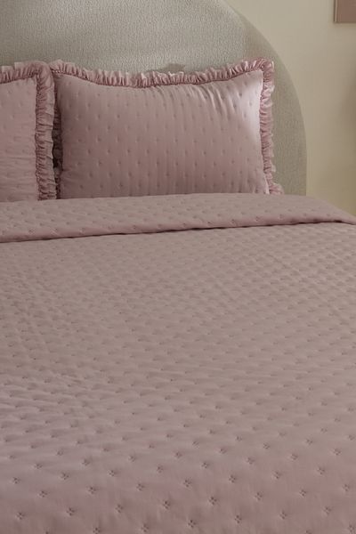 Karaca Home Viona Double Bedspread Set Powder