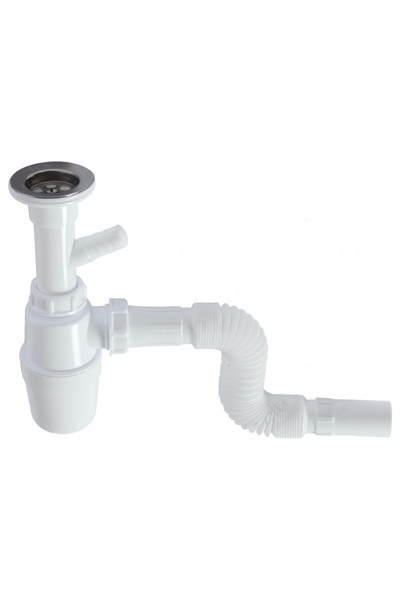 Genel Markalar Güçlü Taslı Körüklü Tek Çatal Sifon Çamaşır Çıkışlı Lavabo Sifonu