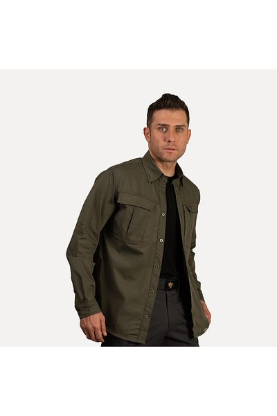 Wolftrap Tactical Тактическа риза с дълъг ръкав Yabgu с 4 джоба, цвят каки
