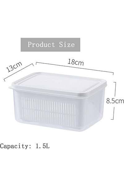 Generic Tazweeq Food Container, Vegetable and Fruit Refrigerator Special Crisper Box, Food Grade Household