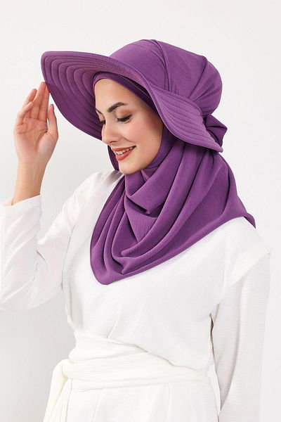 Aisha's Design عمامة شال عملية مع قبعة فيونكة خلفية قابلة للإزالة، SS-2A