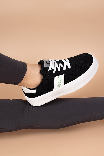 Getcho Pantofi sport de damă, negru, alb, Hampton BNI-11241