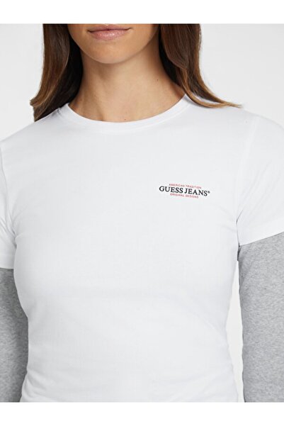 Guess Tricou slim pentru femei Jeans