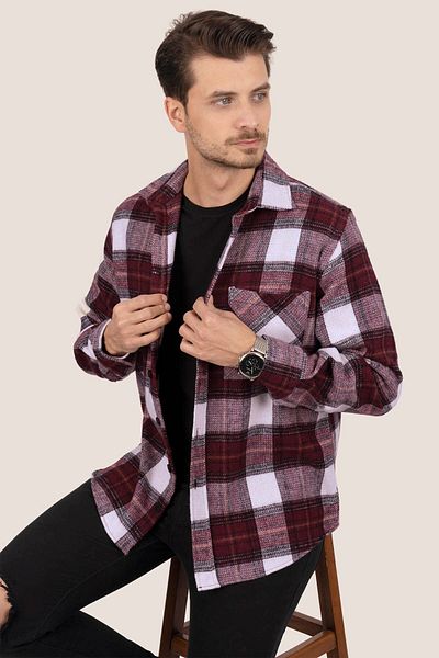 Etikmen Ανδρικό πουκάμισο Cherry White Transition Oversize Lumberjack