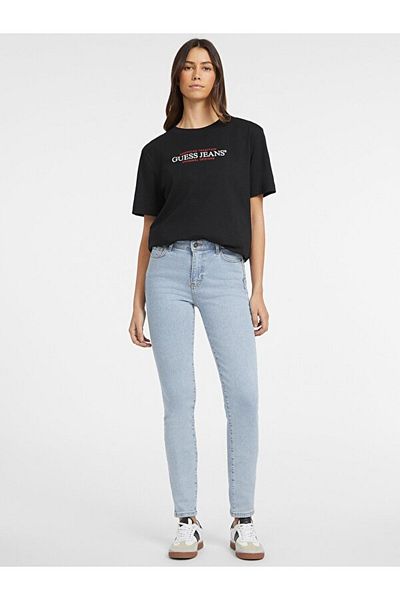 Guess Tricou Jeans Kadın Boxy Fit