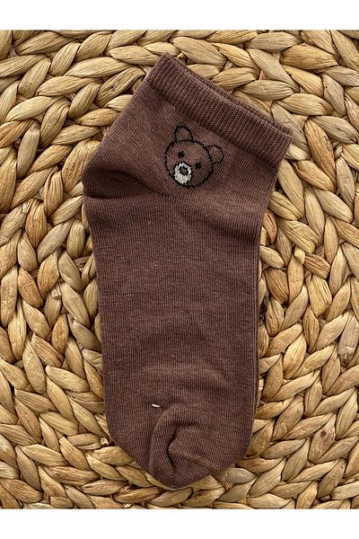 DoDe Flora Women's Ankle Length Soft Teddy Bear Patterned Booties Socks 6 Pairs Esinti