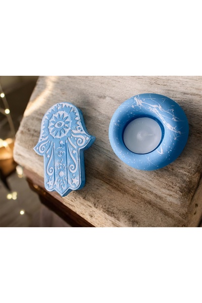 Great Fast 2’li El Yapımı Dekoratif Set – Fatma Ana Eli Tütsülük & Tealight M...