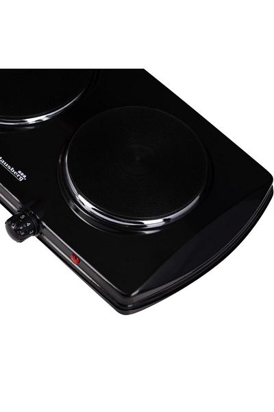 Hausberg Elektrická varná deska Hausberg HB-520NG, 2500 W, vybavená 2 tlačítky teploty, černá