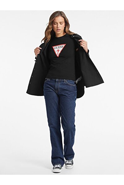 Guess Τζιν γυναικείο μπλουζάκι με λεπτή εφαρμογή