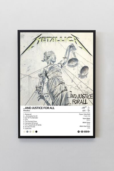 Sticksy Metallica And Justice For All Albümü Çerçevesiz Albüm Tasarımlı Spoti...