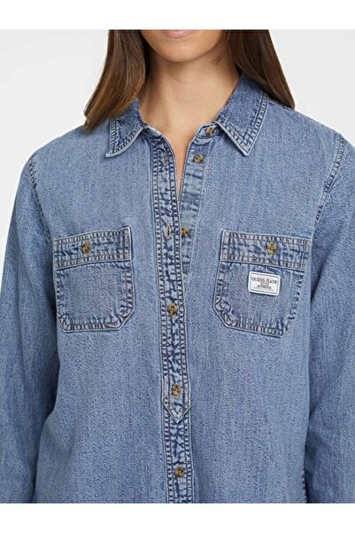 Guess Blugi Cămașă din denim pentru femei
