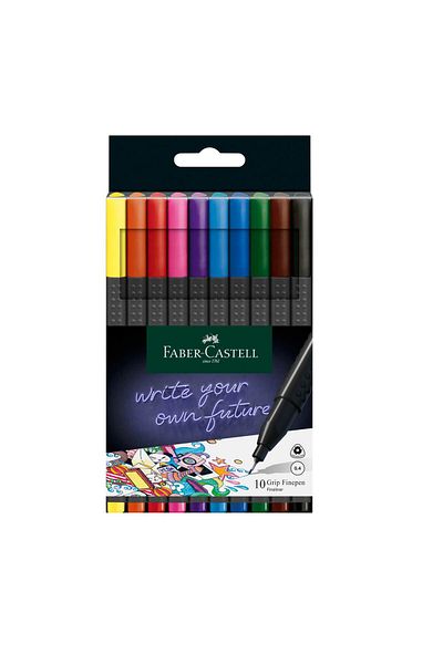 Faber Castell Set of 10 Liners 0.4mm Faber-castell Grip