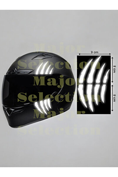 MS Major Selection Motor Kask Pençe Çıkartma Sticker Etiket Folyo