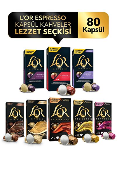 L'OR L’or Nespresso Uyumlu Kapsül Kahve Lezzet Seçkisi 80 Adet