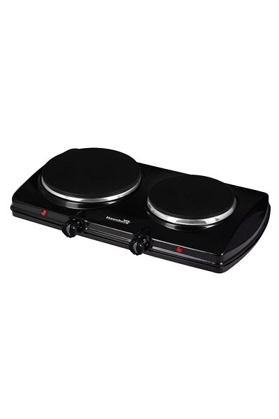 Hausberg Ηλεκτρική εστία Hb-520ng, 2500w, εξοπλισμένη με 2 κουμπιά θερμοκρασίας, μαύρη